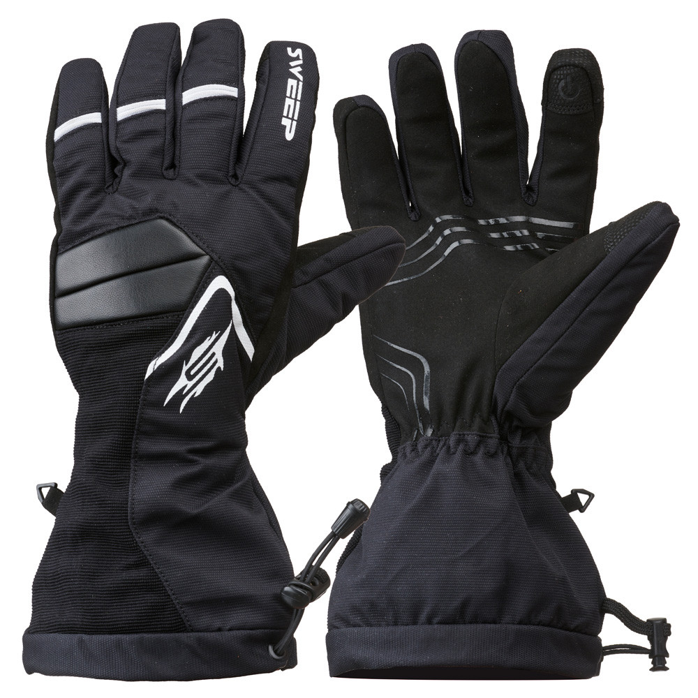 Sweep Scout Snowmobile gloves black white