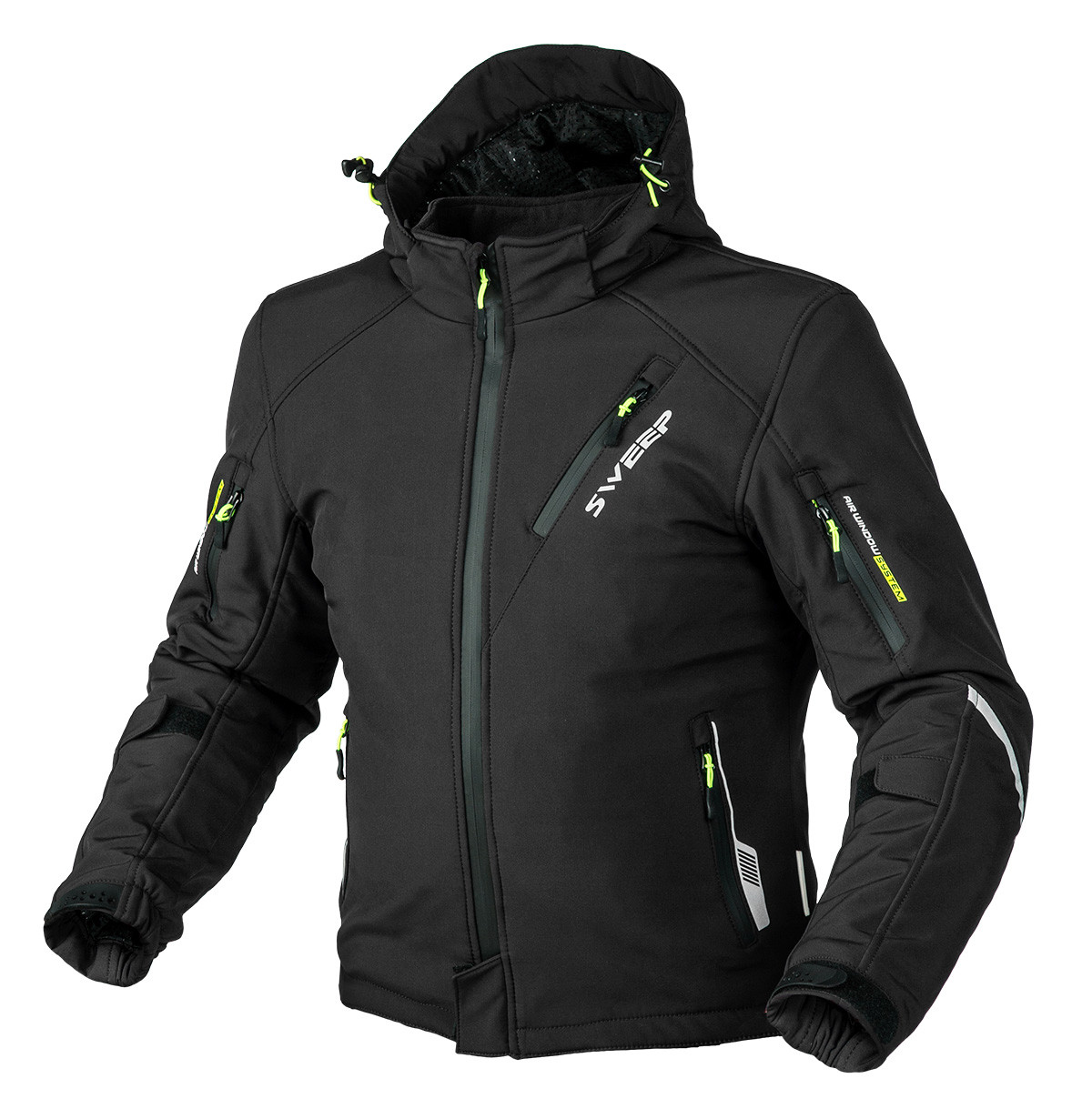 Sweep Breakout waterproof softshell mc jacket black yellow