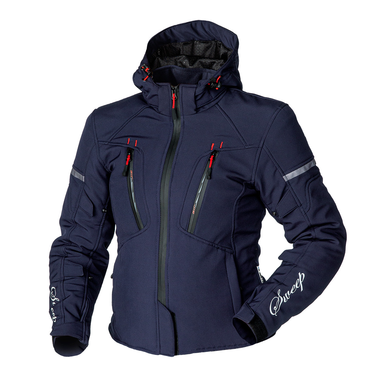 Ladies softshell jacket with hood top