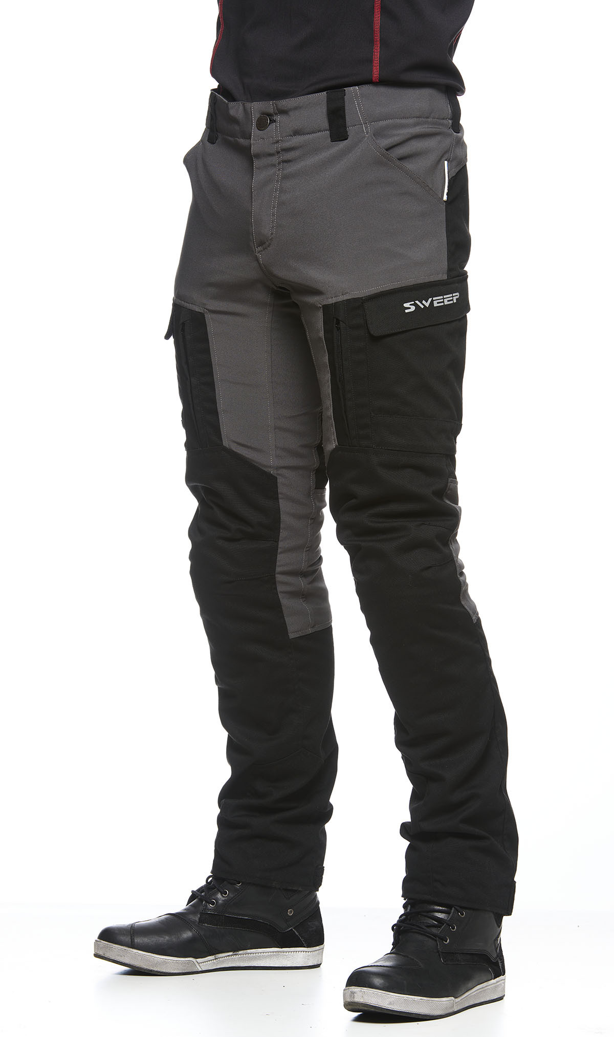 Sweep Chief aramid forced mc pant, black/grey - Motorbike