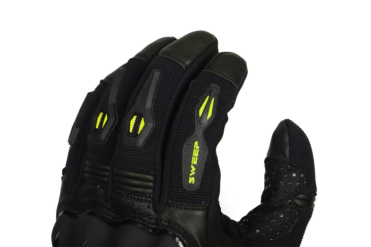 Sweep Hammer 2 glove, black/fl. yellow - Motorbike equipment