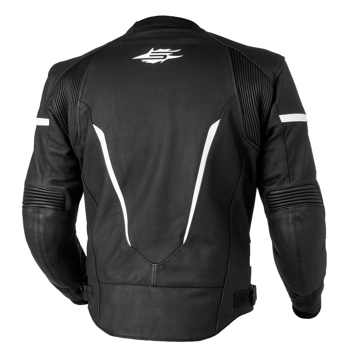 Sweep Nash leather jacket, black/white - Motorbike equipment from