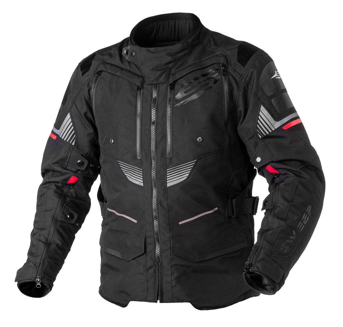 Sweep Rampart jacket, black/red - Motorbike equipment from web