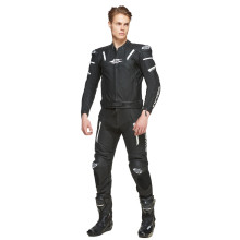 Sweep Forza 2 piece leathersuit, black/white