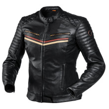 Sweep Scrambler naisten nahkatakki, musta/beige/punaruskea