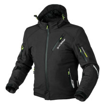 Sweep Breakout vedenpitävä softshell ajotakki, vuoreton, musta/keltainen