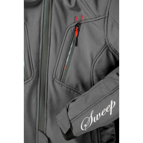 Sweep Flawless naisten softshell ajotakki, harmaa/punainen