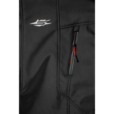 Sweep Flawless naisten softshell ajotakki, vuoreton, musta/puna