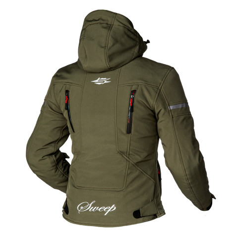 Sweep Flawless naisten softshell ajotakki, oliivin vihreä/punainen