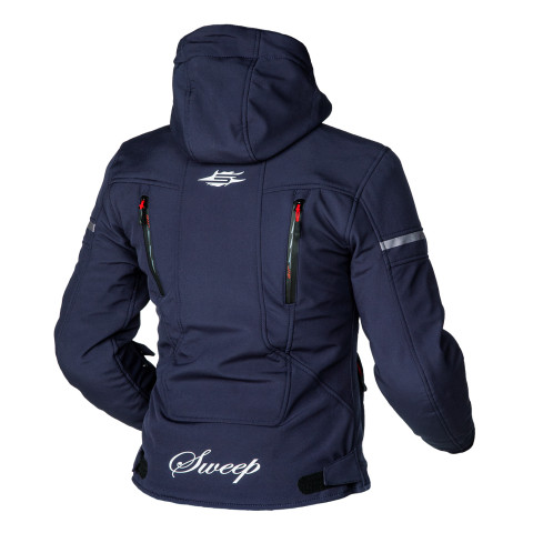 Sweep Flawless naisten softshell ajotakki, vuoreton, navy sininen/punainen