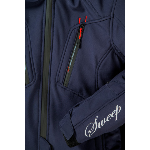 Sweep Flawless naisten softshell ajotakki, vuoreton, navy sininen/punainen