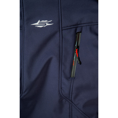 Sweep Flawless naisten softshell ajotakki, vuoreton, navy sininen/punainen