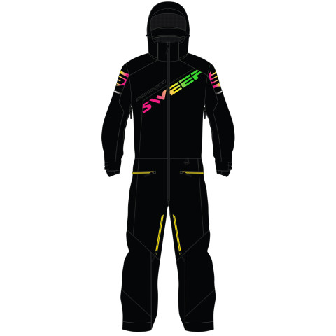 Sweep Razor Insulated kids snowmobile suit black rainbow