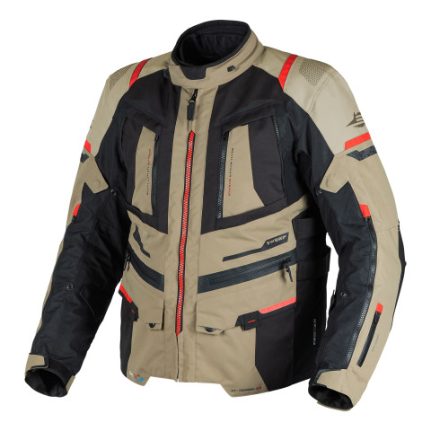 Sweep GT Touring 4.0 jokasään ajotakki, musta/khaki/punainen