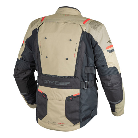 Sweep GT Touring 4.0 jokasään ajotakki, musta/khaki/punainen