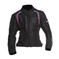 Sweep Mojave summer + waterproof ladies mc jacket, black/pink