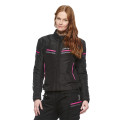 Sweep Spirit waterproof ladies textile jacket, black/pink