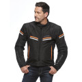 Sweep Spirit waterproof textile jacket, black/orange