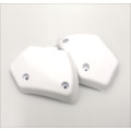 Sweep elbow slider for leathersuit, white, pair