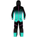 Sweep Tundra Insulated ladies monosuit, turquoise-black fade/pink