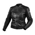 Sweep Connect ladies leather jacket, black/grey