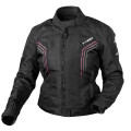 Sweep Connect waterproof ladies textile jacket, black/pink